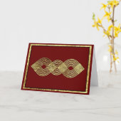 Carte Motif de tissage (Fleur jaune)