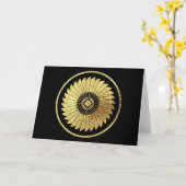 Carte Motif de tissage (Fleur jaune)