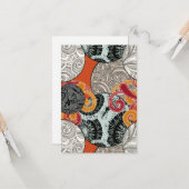 Carte Motif de tourbillon rétro abstrait avec une touche (Devant/Arrière en situation)