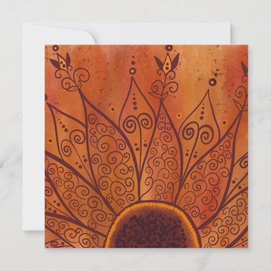 Carte Motif de tournesol Abstrait (Devant)