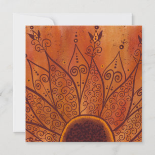 Carte Motif de tournesol Abstrait