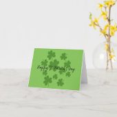 Carte Motif de trèfle de trèfle de la Saint-Patrick | Aj (Fleur jaune)