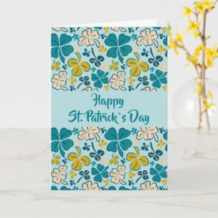 Carte Motif de trèfle vert Shamrock St. Patrick's Day Ca