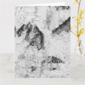 Carte motif d'écorce de bouleau (Fleur jaune)