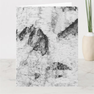 Carte motif d'écorce de bouleau