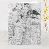 Carte motif d'écorce de bouleau (Fleur jaune)