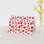 Carte Motif Des Coeurs, Coeurs Rouges, Motif Des Coeurs (Fleur jaune)