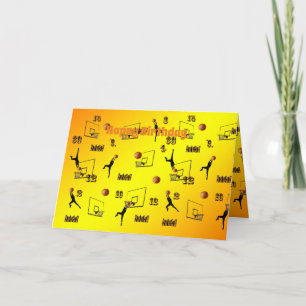 Carte Motif des joueurs de basket-ball,