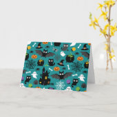 Carte Motif d'Halloween (Fleur jaune)