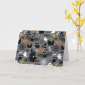 Carte Motif d'Halloween (Fleur jaune)