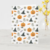 Carte Motif d'Halloween (Fleur jaune)