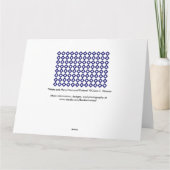 Carte Motif diamant blanc et marine (Dos)