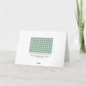 Carte Motif Diamant blanc et vert (Dos)