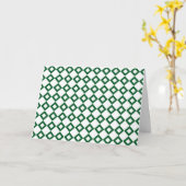 Carte Motif Diamant blanc et vert (Fleur jaune)