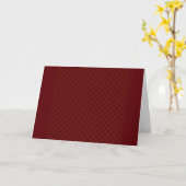 Carte Motif diamant uni couleur bordeaux drap vide (Fleur jaune)