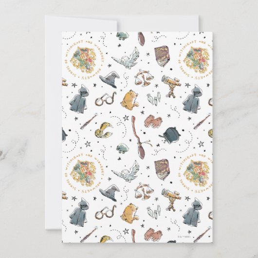 Carte Motif d'icônes HARRY POTTER™ (Devant)