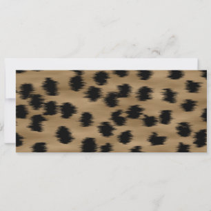 Carte Motif d'impression noir et Brown Cheetah.