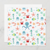 Carte Motif du monde marin (Devant / Derrière)