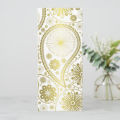 Carte Motif en cachemire d'or (Debout devant)