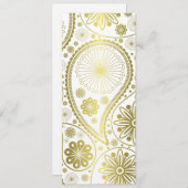 Carte Motif en cachemire d'or (Devant / Derrière)