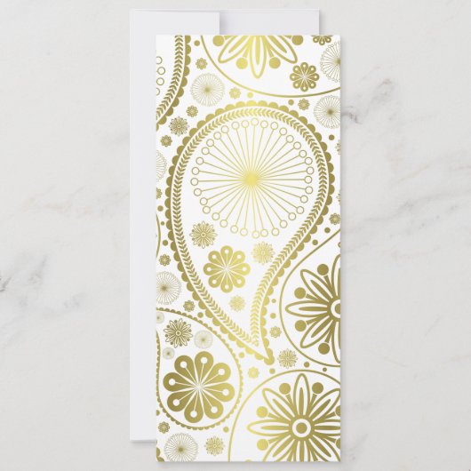 Carte Motif en cachemire d'or (Devant)