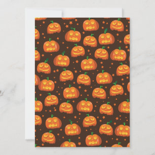 Carte Motif en chef du Citrouille Halloween.