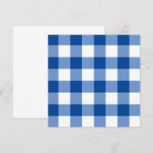 Carte Motif en vichy bleu (Devant / Derrière)