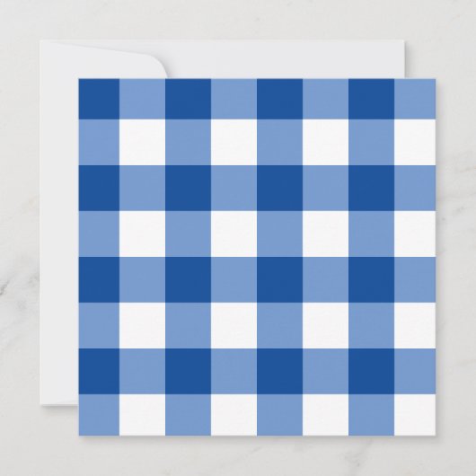 Carte Motif en vichy bleu (Devant)