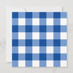 Carte Motif en vichy bleu