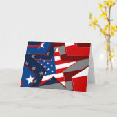 Carte Motif étoile drapeau américain (Fleur jaune)