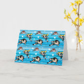 Carte Motif étoilé Powerpuff Girls (Fleur jaune)