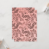 Carte Motif feuille 11 (Devant/Arrière en situation)