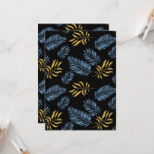 Carte Motif feuille 17 (Devant/Arrière en situation)