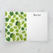 Carte Motif Feuille de raisins et de raisins (Intérieur)