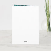 Carte Motif feuille turquoise 80e anniversaire Photo (Dos)