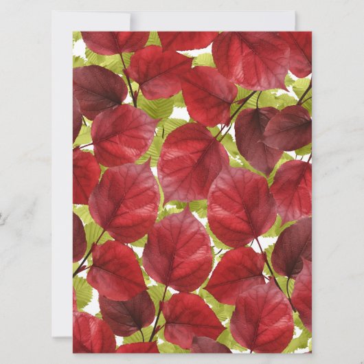Carte Motif Feuilles d'automne (Devant)