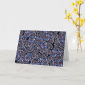 Carte Motif Fleur sauvage violet (Fleur jaune)