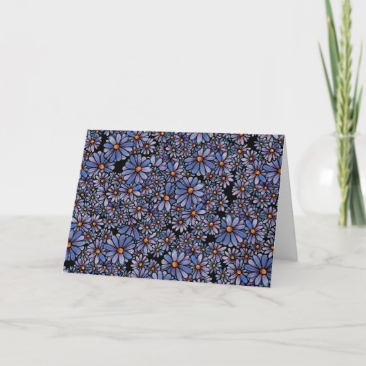 Carte Motif Fleur sauvage violet (Devant)
