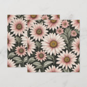 carte motif fleurs (Devant / Derrière)