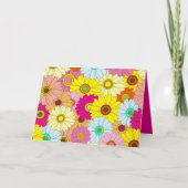 Carte motif floral (Devant)