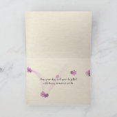 Carte motif floral à l'ancienne pour anniversaire (Intérieur)