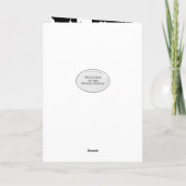 Carte Motif floral noir et blanc avec perles (Dos)