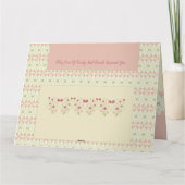 Carte Motif Floral rose (Dos)