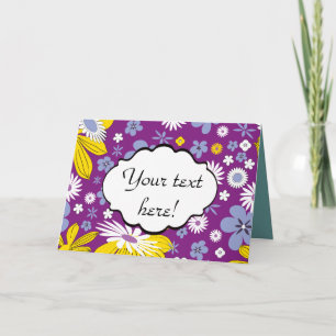 Carte Motif Floral sans transparence