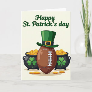 Carte motif football chanceux