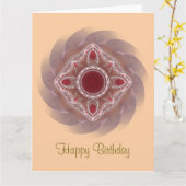 Carte Motif fractal (Fleur jaune)