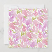 Carte Motif Fuchsia rose violet d'aquarelle (Dos)