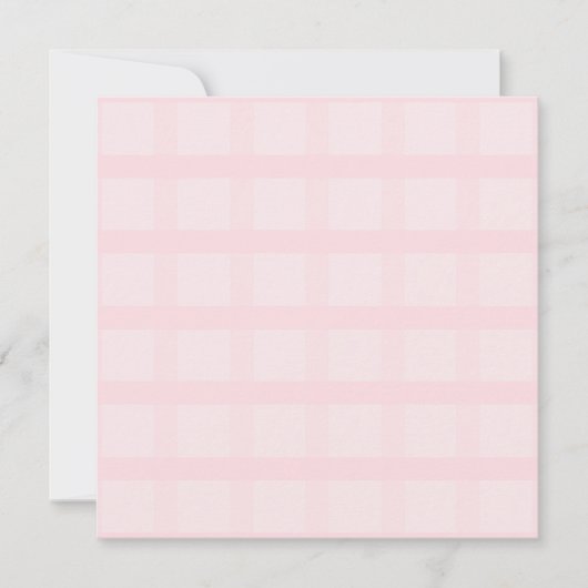 Carte Motif Gingham Rose Bubble et Lavande Blush (Devant)