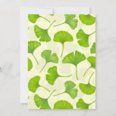 Carte Motif Ginkgo sur blanc (Devant)