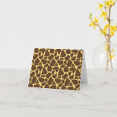 Carte Motif Giraffe (Fleur jaune)